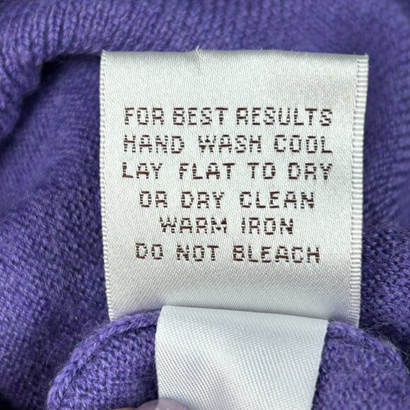 Peter Millar Sweater Men M Extra Fine Italian Merino Wool V-Neck Purple Pullover - Picture 11 of 12